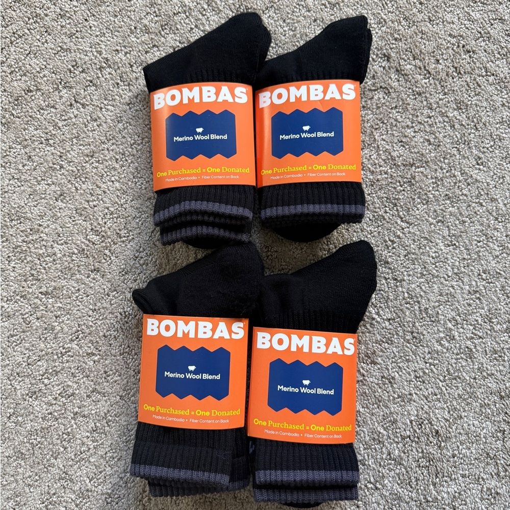 Bombas Men’s Merino Wool Blend Half Calf Socks (4-Pack)